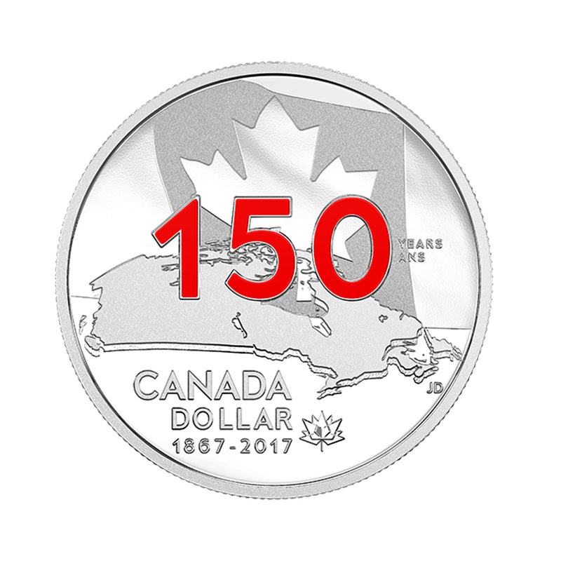 2017 Canada Dollar Special Edition Our Home And Native Land Red Enameled Proof Silver