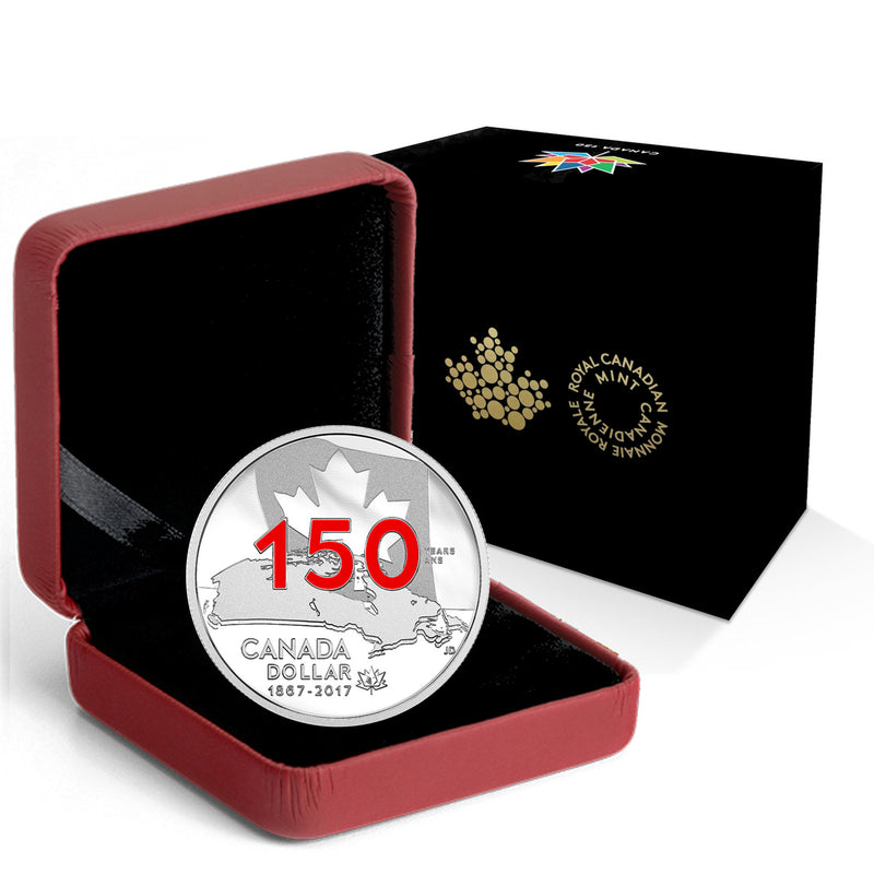 2017 Canada Dollar Special Edition Our Home And Native Land Red Enameled Proof Silver