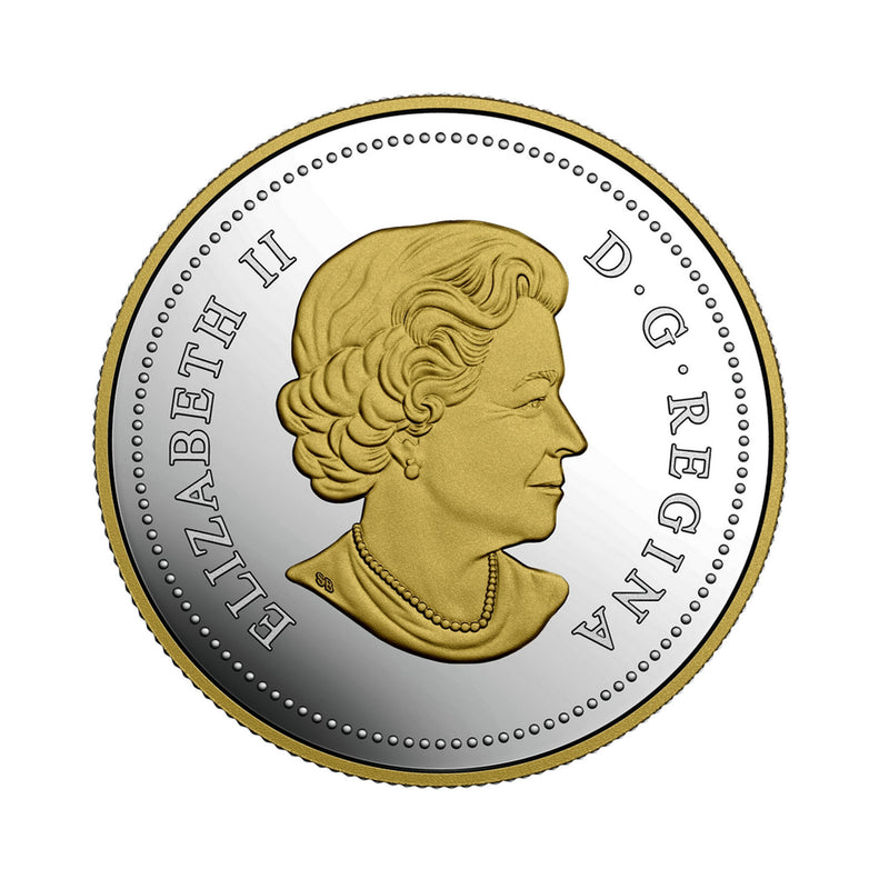 2017 Canada Dollar 150th Anniversary Of Confederation Gold Plated Proof Silver In Square Capsule