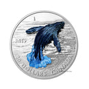 2017 Canada $20 Three Dimensional Breaching Whale Fine Silver Coin (137)