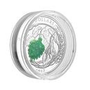 2017 Canada $20 Brilliant Birch Leaves with Drusy Stone Fine Silver (No Tax)