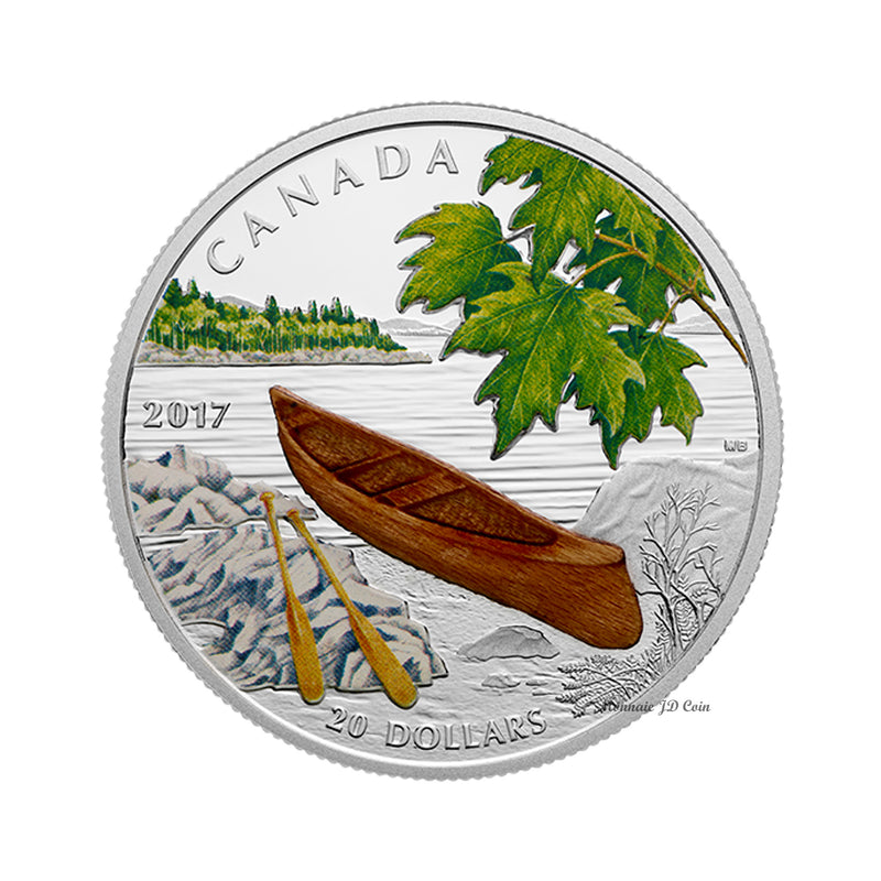 2017 Canada $20 Canoe To Tranquil Times Fine Silver Coin (62)