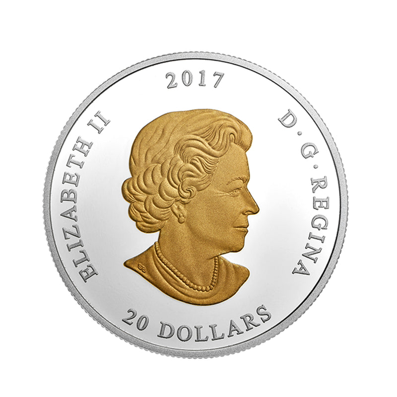 2017 Canada $20 From Sea to Sea - Atlantic Starfish Gold-Plated Silver (No Tax)