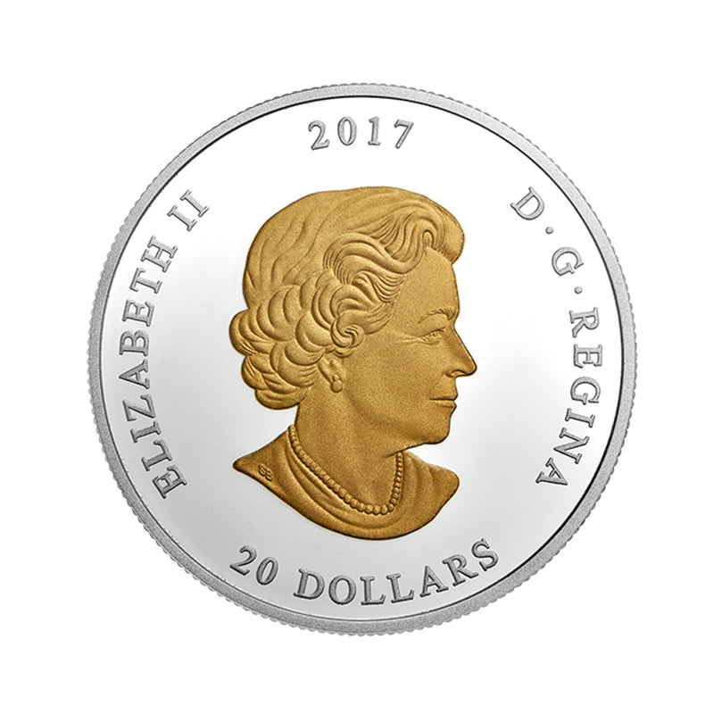 2017 Canada $20 From Sea to Sea - Pacific Salmon Gold-Plated Silver (No Tax)