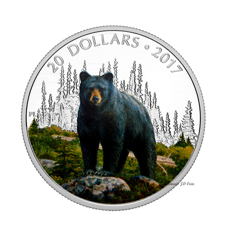 2017 Canada $20 Majestic Animals - The Bold Black Bear Fine Silver (No Tax)