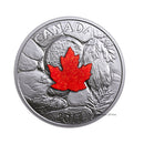 2017 Canada $20 Majestic Maple Leaves with Drusy Stone Fine Silver Coin(No Tax)