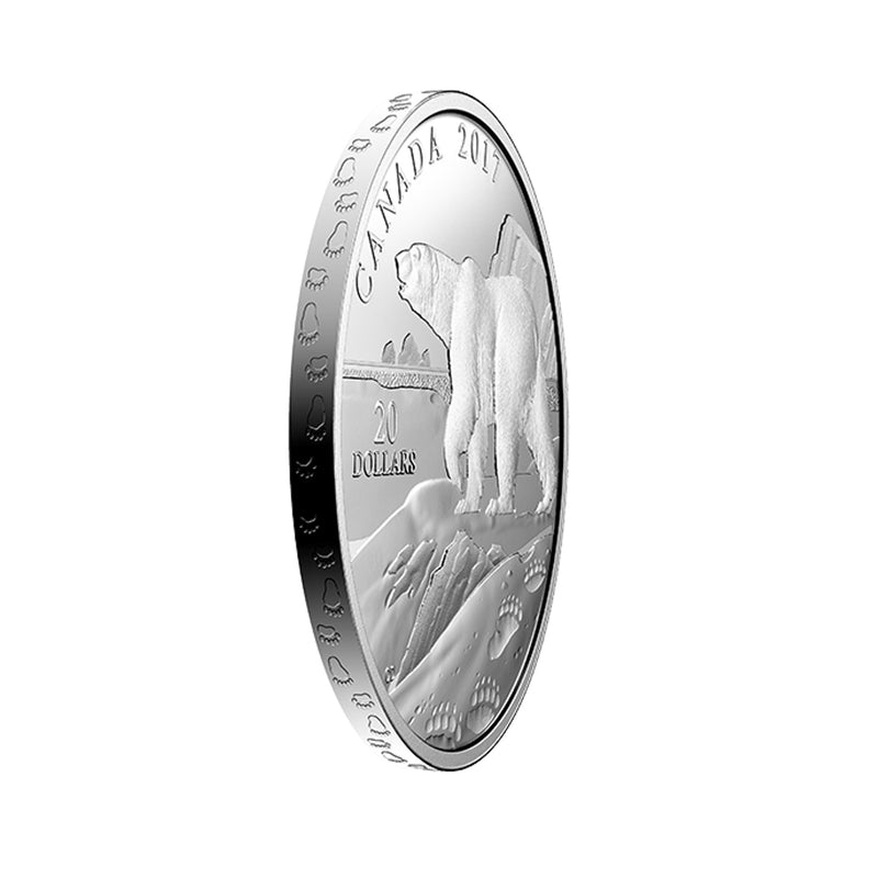 2017 Canada $20 Nature's Impressions - Polar Bear Fine Silver (No Tax)