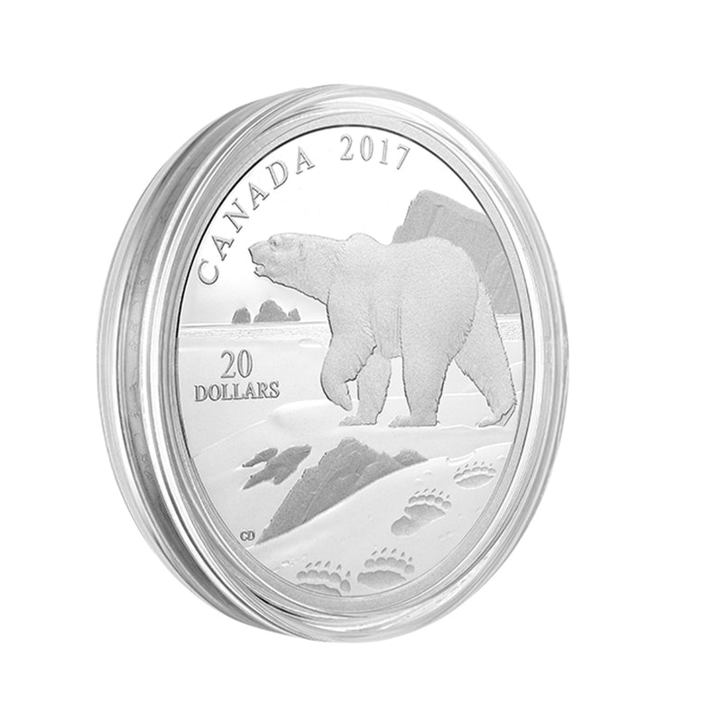 2017 Canada $20 Nature's Impressions - Polar Bear Fine Silver (No Tax)