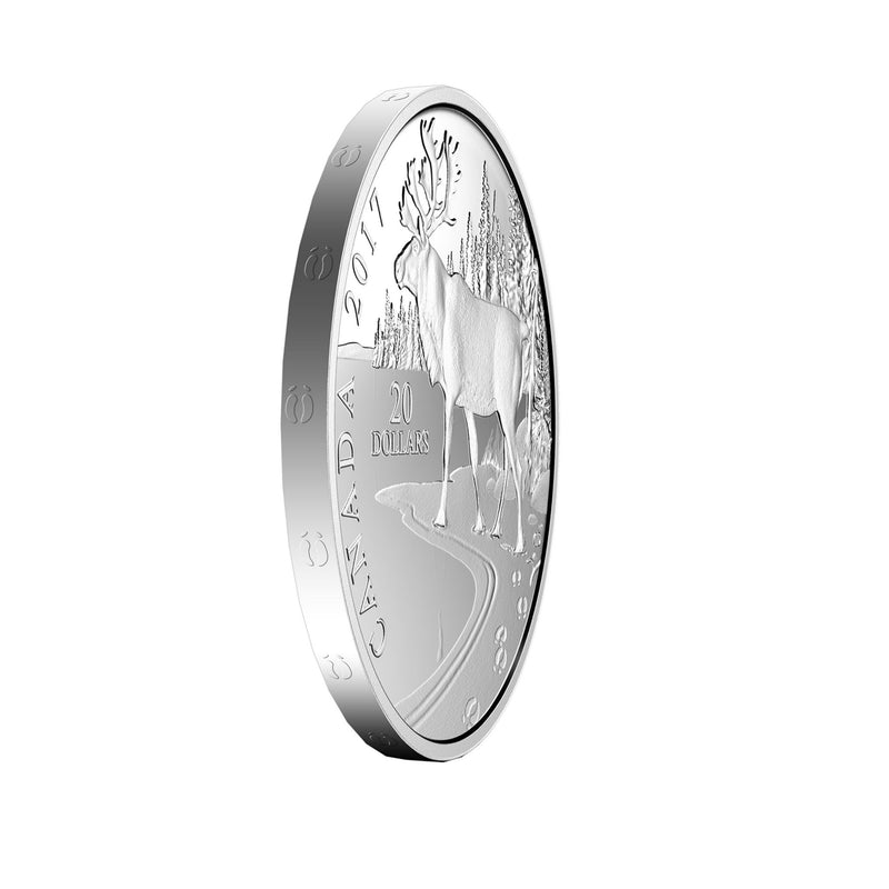 2017 Canada $20 Nature's Impressions - Woodland Caribou Fine Silver(No Tax)