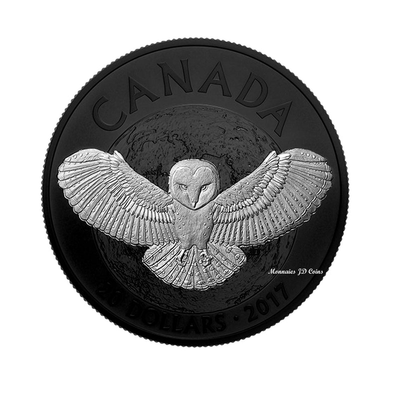 2017 Canada $20 Nocturnal By Nature - The Barn Owl Fine Silver (No Tax)