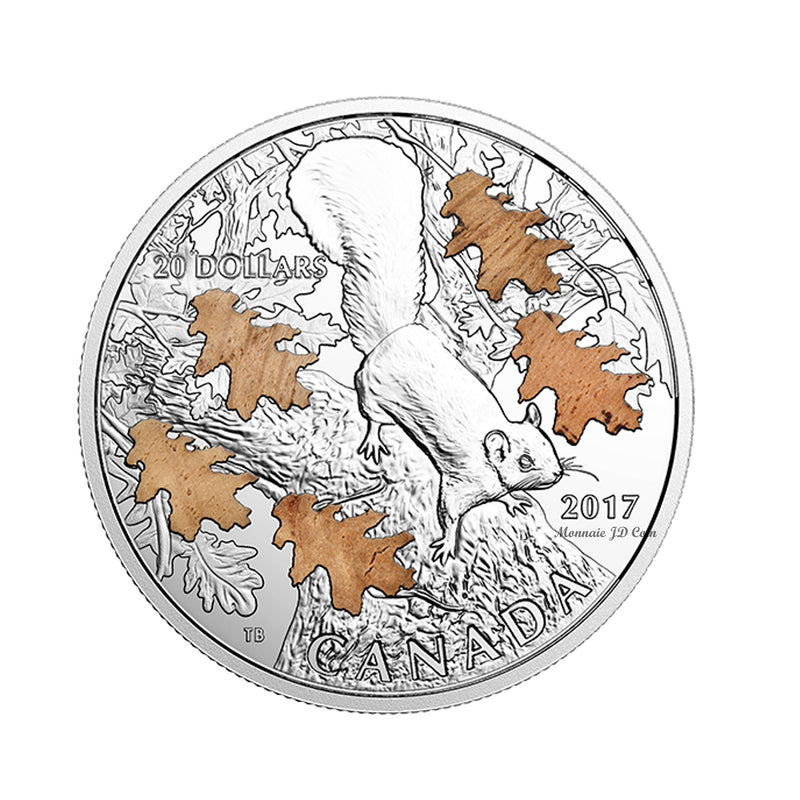 2017 Canada $20 Nutty Squirrel & The Mighty Oak Fine Silver (No Tax)