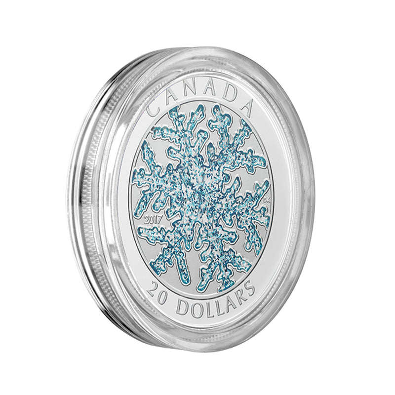 2017 Canada $20 SnowFlake Coloured Fine Silver Coin