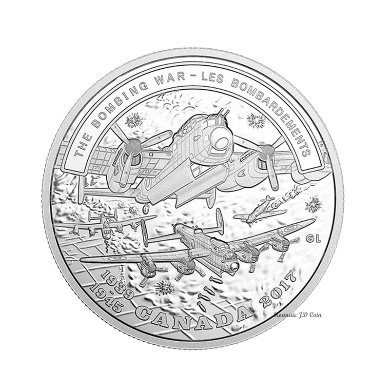 2017 Canada $20 WWII Battlefront - The Bombing War Fine Silver (No Tax)