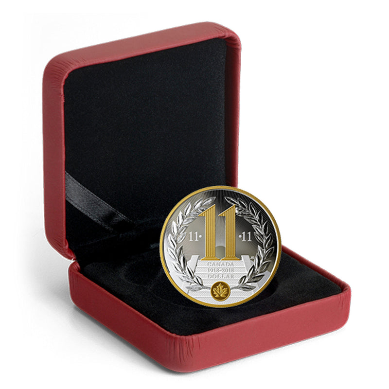 2018 Canada 100Th Anniversary Of The Armistice Of The First World War Gold Plated Proof Silver