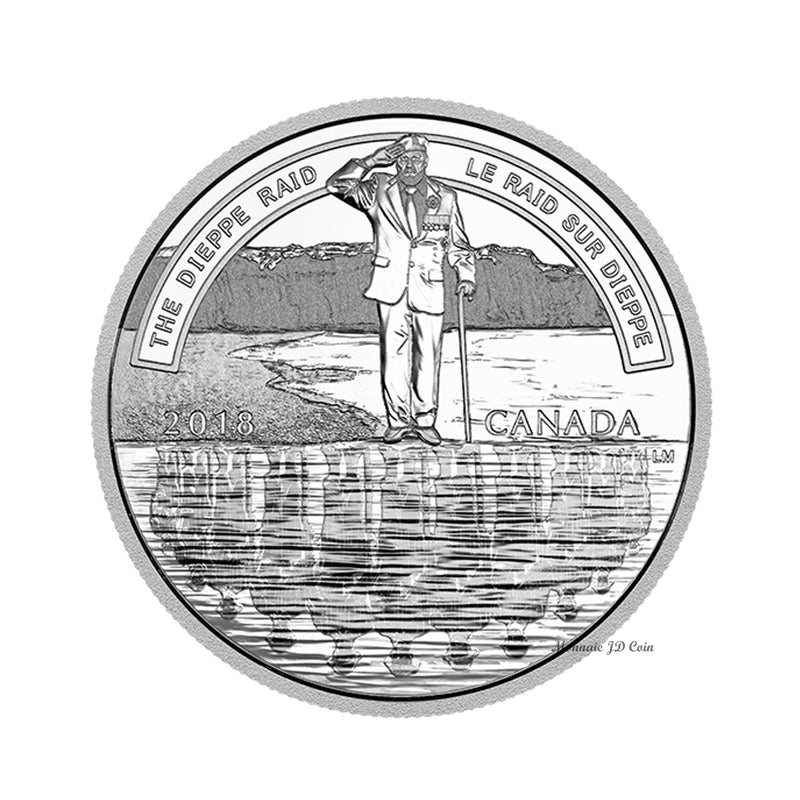 2018 Canada $20 A Nation's Mettle - The Dieppe Raid Fine Silver (No Tax)