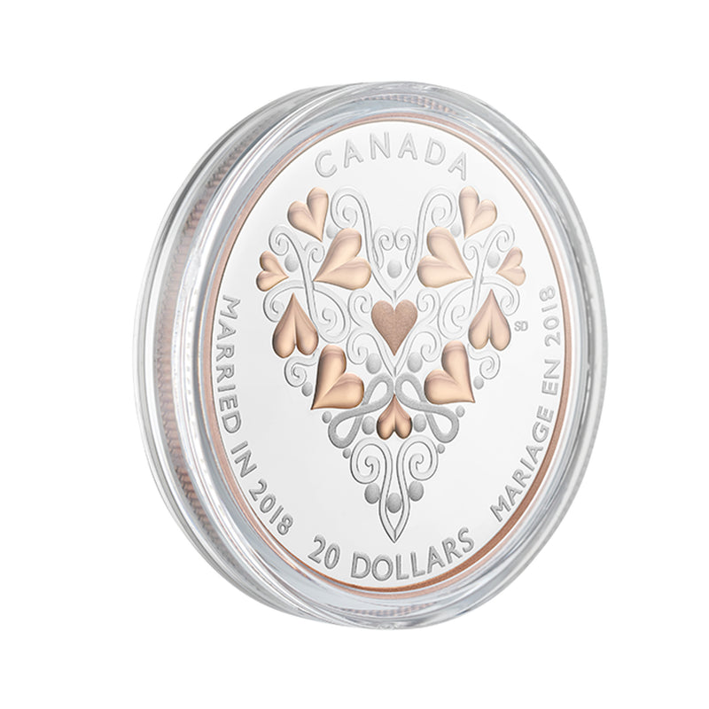 2018 Canada $20 Best Wishes on Your Wedding Day Fine Silver (No Tax)