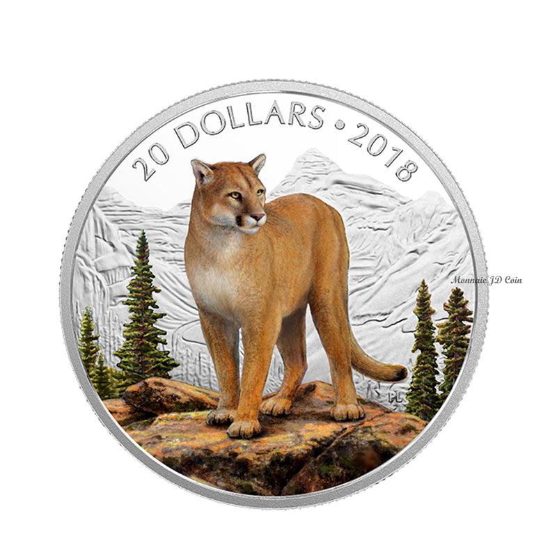 2018 Canada $20 Majestic Wildlife - Courageous Cougar Fine Silver (No Tax)