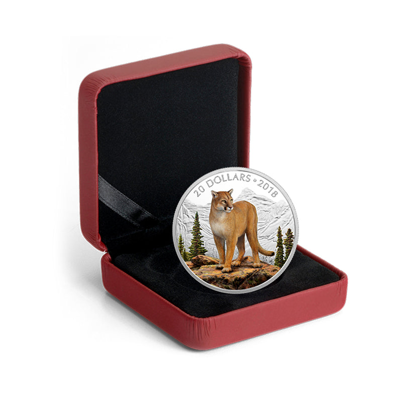 2018 Canada $20 Majestic Wildlife - Courageous Cougar Fine Silver (No Tax)