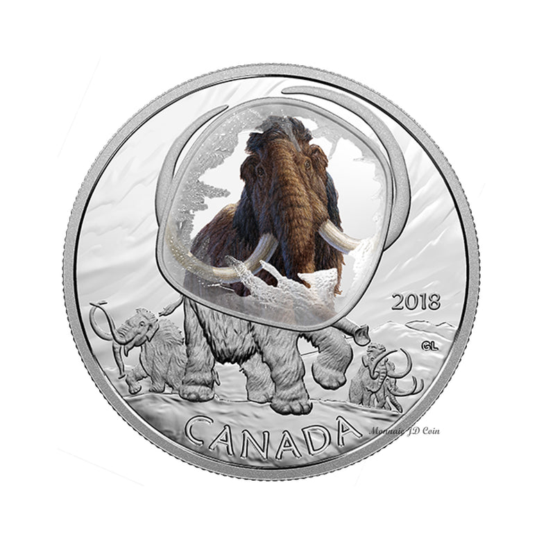 2018 Canada $20 Frozen in Ice - Woolly Mammoth Fine Silver (No Tax)