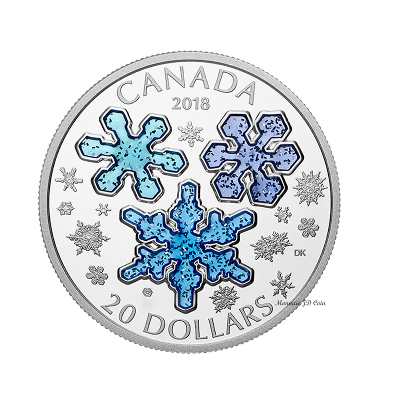 2018 Canada $20 Ice Crystals Fine Silver (No Tax)