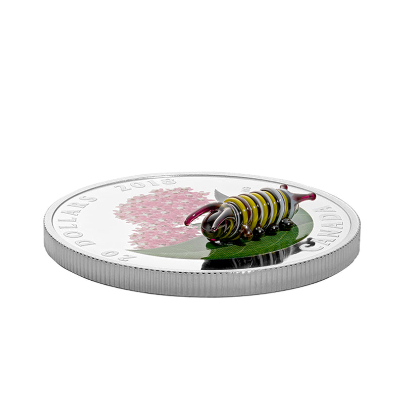 2018 Canada $20 Little Creatures - Monarch Caterpillar Fine Silver (No Tax)