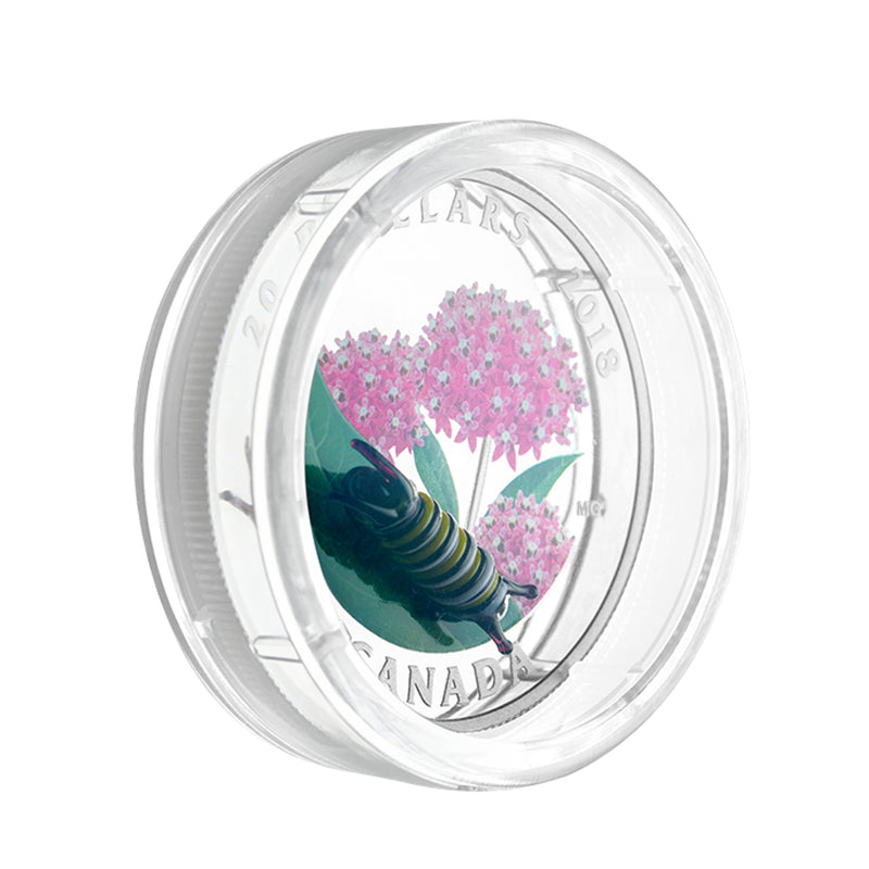 2018 Canada $20 Little Creatures - Monarch Caterpillar Fine Silver (No Tax)