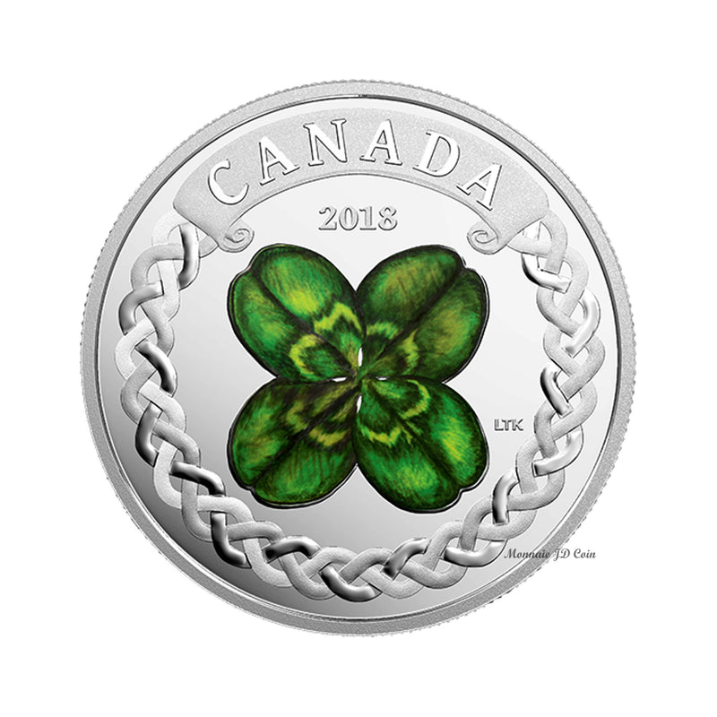 2018 Canada $20 Lucky Clover Fine Silver (NO Tax)