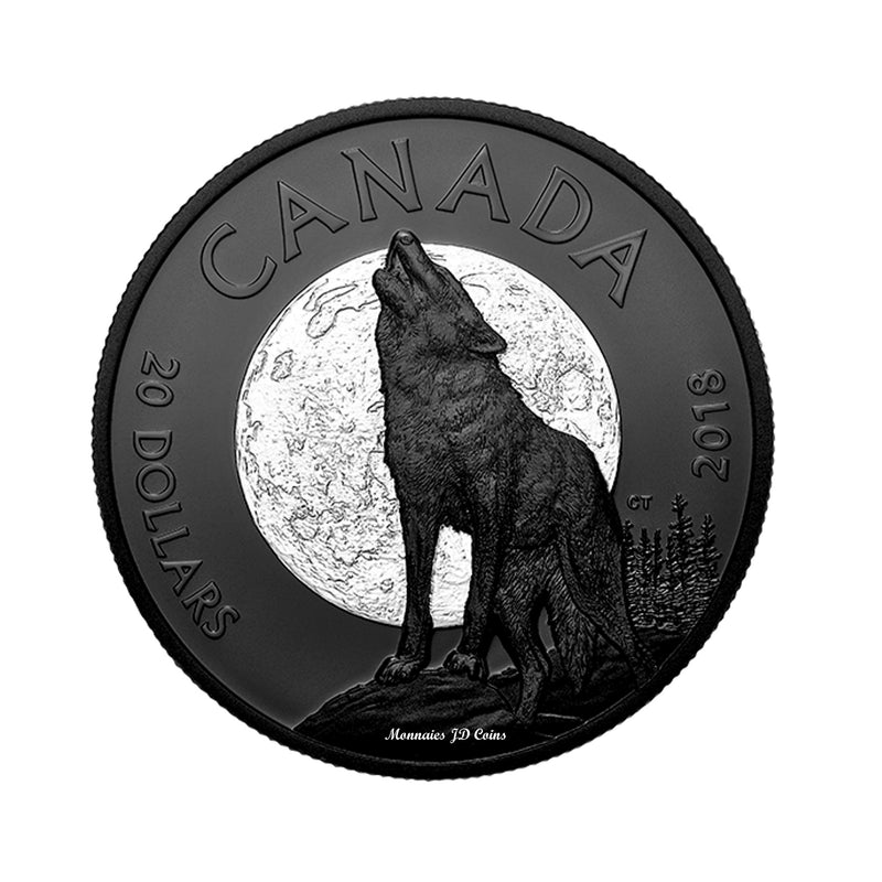 2018 Canada $20 Nocturnal by Nature - The Howling Wolf Fine Silver (No Tax)