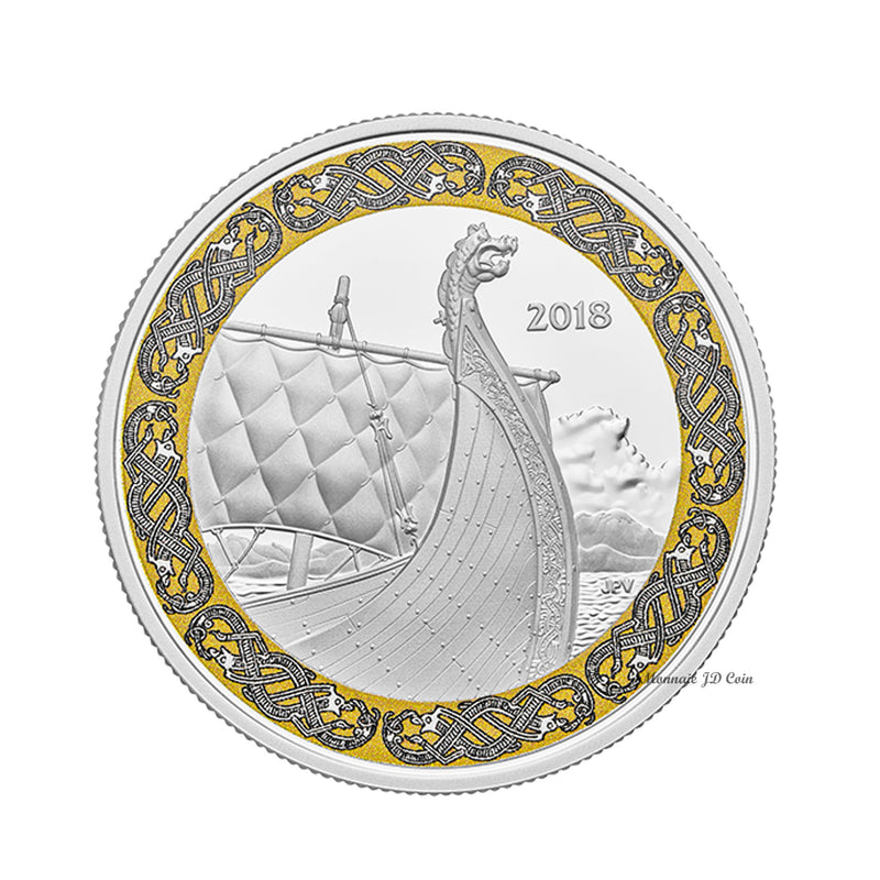 2018 Canada $20 Norse Figureheads - The Dragon's Sail Fine Silver (No Tax)