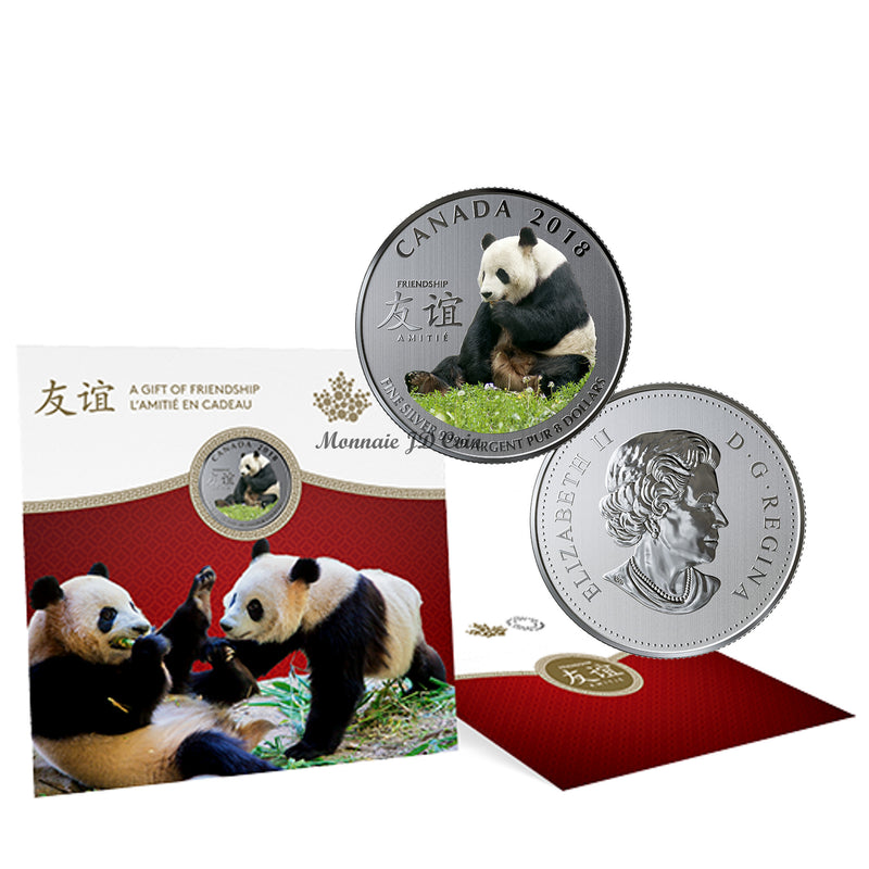 2018 Canada $8 The Peaceful Panda, A Gift Of Friendship Fine Silver Coin
