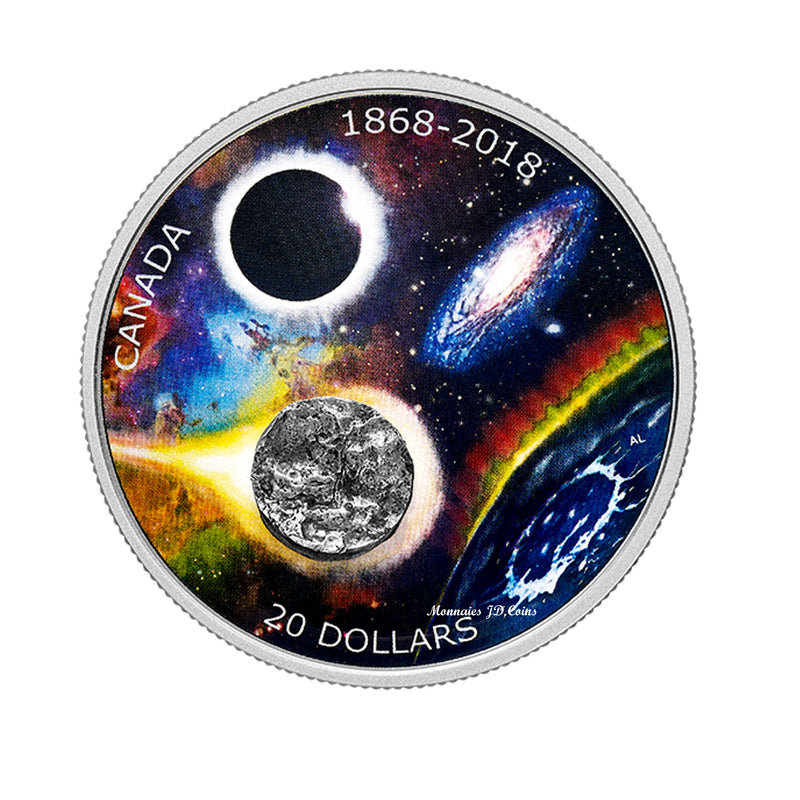 2018 $20 150th Anniversary of the Royal Astronomical Society of Canada Meteorite Fine Silver (No Tax)