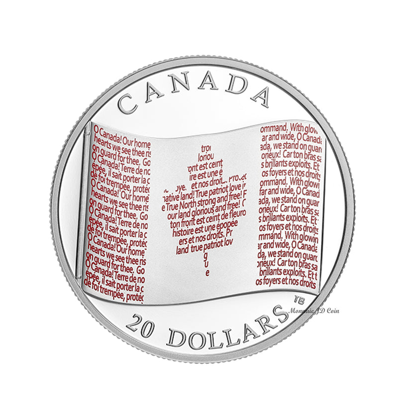 2018 $20  Canadian Flag Fine Silver (No Tax)