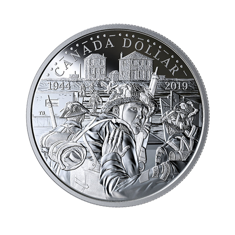 2019 Canada Dollar 75th Anniversary Of D-Day Proof Fine Silver (No Tax)