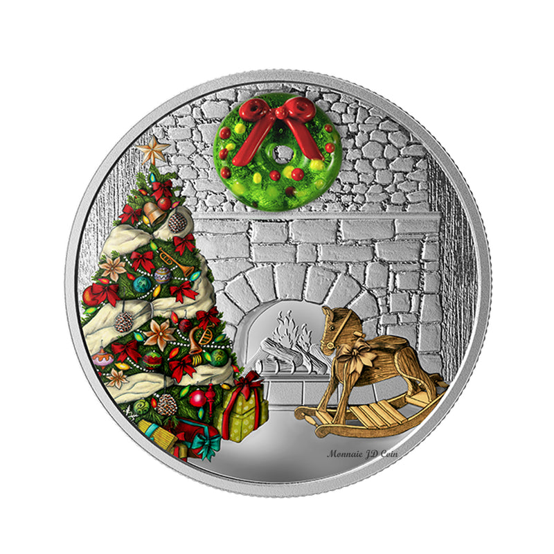2019 Canada $20 Holiday Wreath Fine Silver (No Tax)