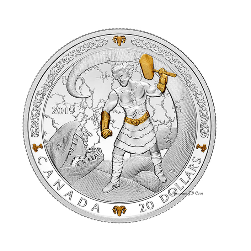 2019 Canada $20 Norse Gods - Thor Fine Silver (No Tax)