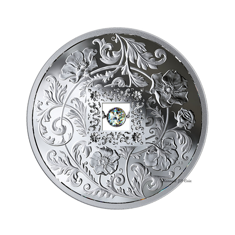 2019 Canada $20 Sparkle of the Heart Fine Silver with Diamond Fine Silver (No Tax)