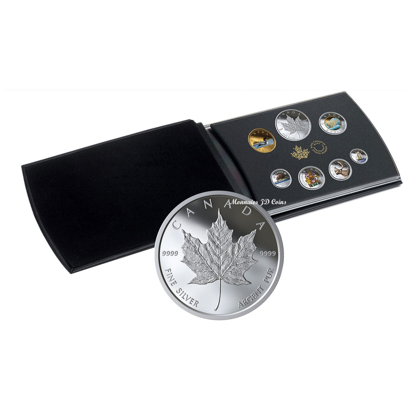 2019 Canada Fine Silver Set Classic Canadian 6 Coin Coloured And Medaillon (Tax Exempt)