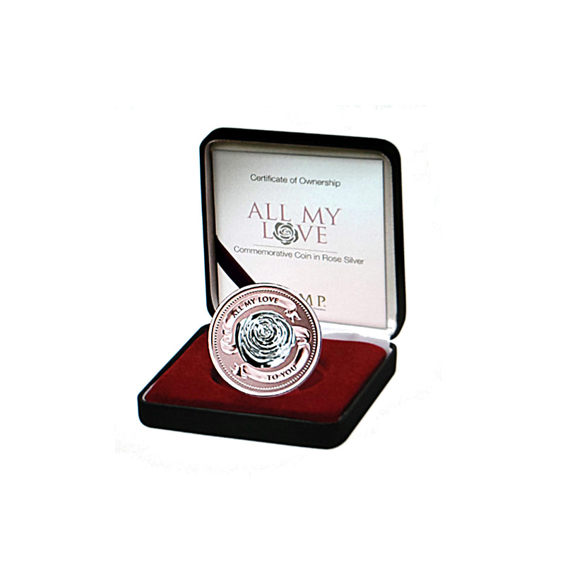 2019 I love you with All My love $2 Rose-Silver Coin Solomon Islands by PAMP Suisse