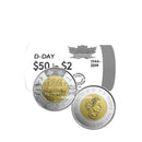 2019 Canada Special Wrap (Non Coloured) D-Day Two Dollar Original Roll 25 pcs