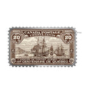 2019 $20 Canada's Historical Stamps: Arrival of Cartier - Quebec 1535 Fine Silver (No Tax)