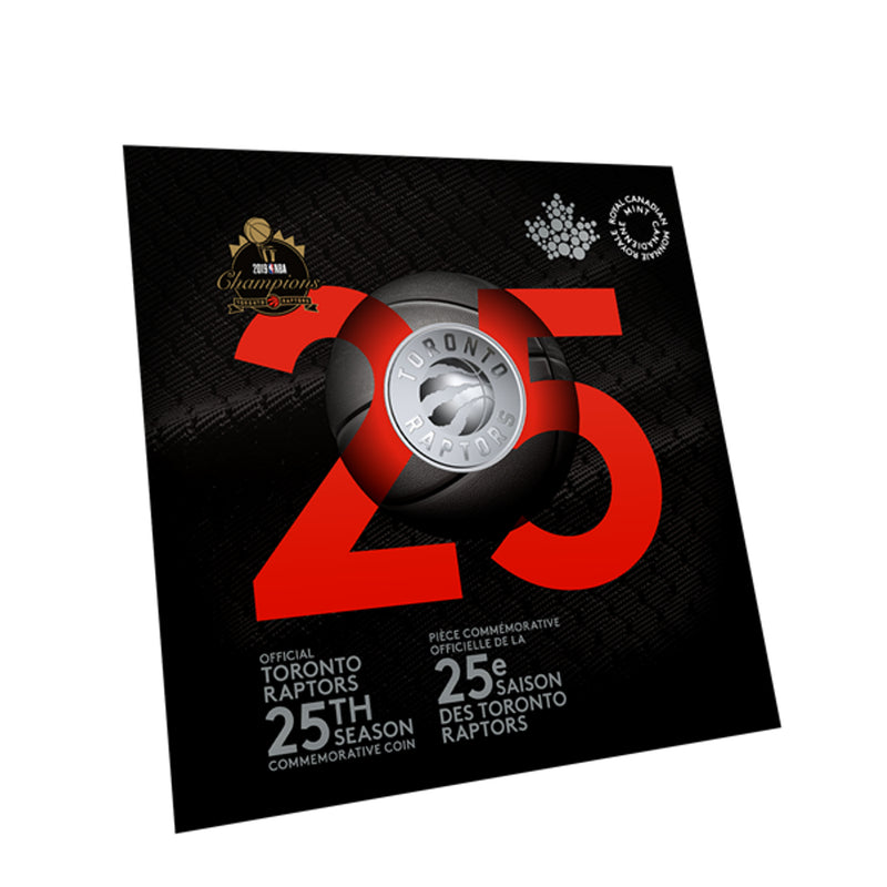 2020 Canadian 25 Cent Oversize Toronto Raptors 25th Season Commemorative Coin