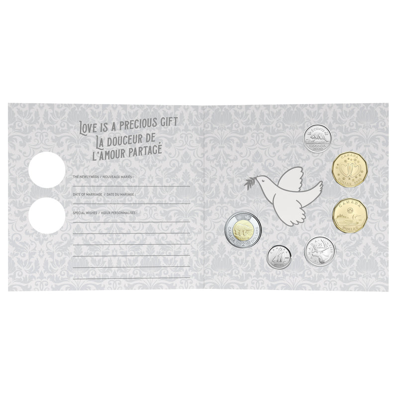 2020 Canada Wedding Gift 6 Coins Set With Special Loon Dollar