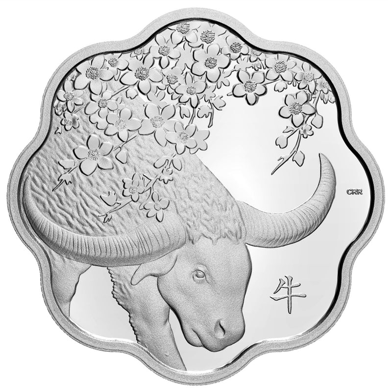 2021 Canada $15 Lunar Lotus Year Of The Ox Fine Silver Coin