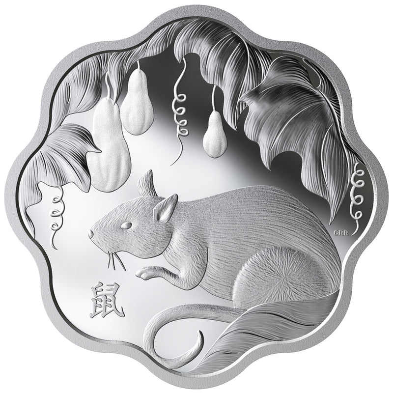 2020 Canada $15 Lunar Lotus Year Of The Rat Fine Silver Coin