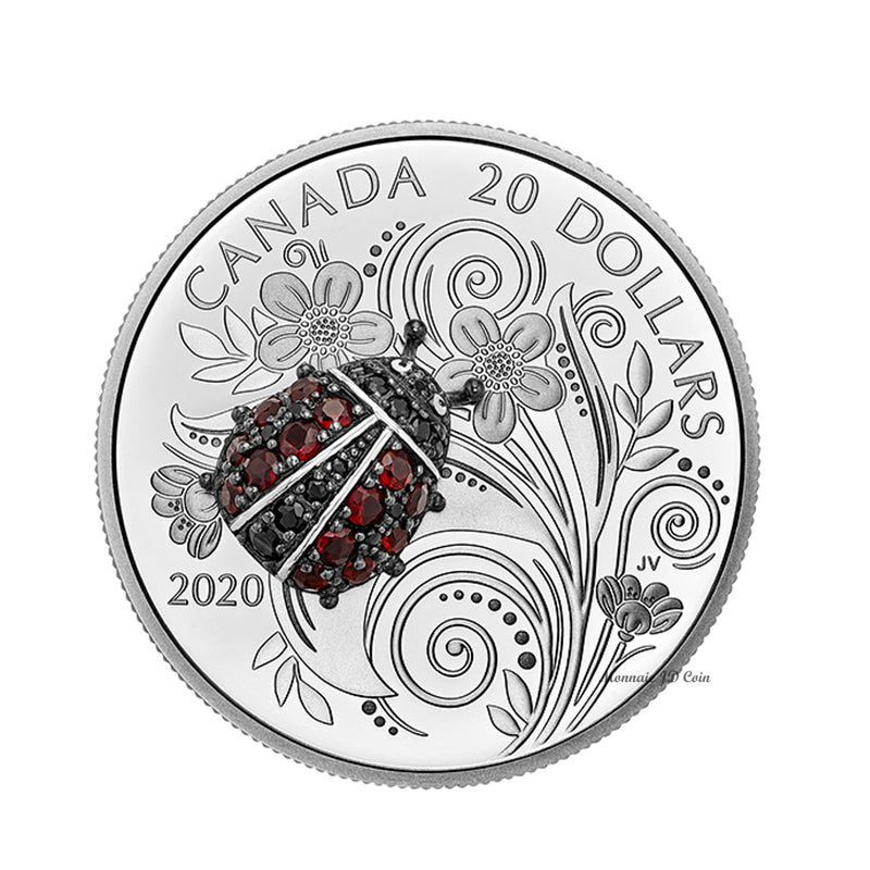 2020 Canada $20 Bejeweled Bugs - Ladybug Fine Silver (NO Tax)