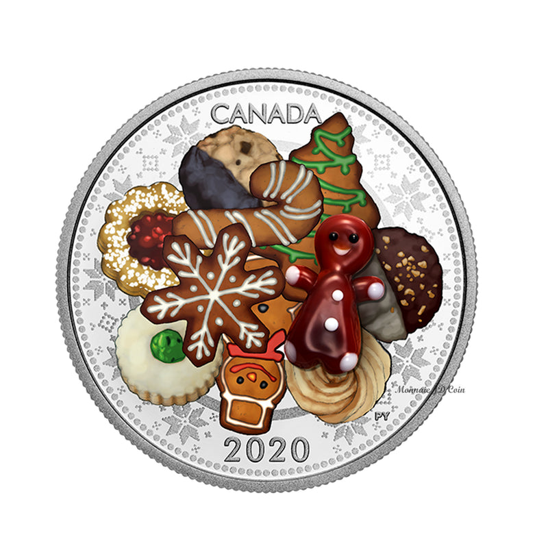 2020 Canada $20 Murano Holiday Cookies Fine Silver (No Tax)