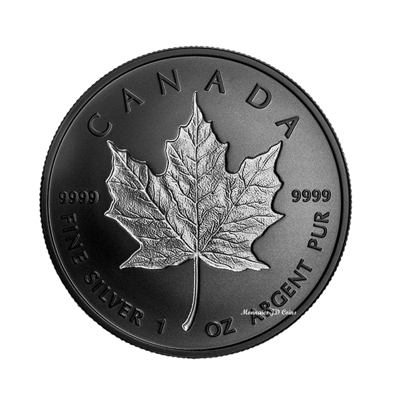 2020 Canada $20 Rhodium-Plated Incuse 1oz. Fine Silver Maple Leaf (NO Tax)