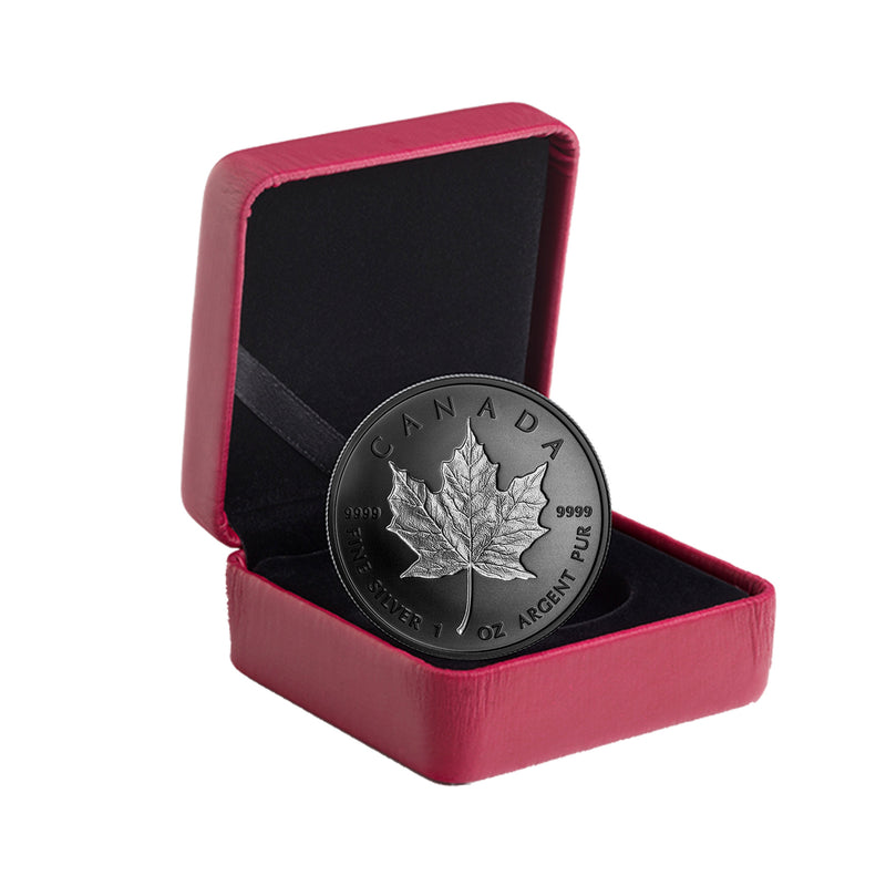 2020 Canada $20 Rhodium-Plated Incuse 1oz. Fine Silver Maple Leaf (NO Tax)