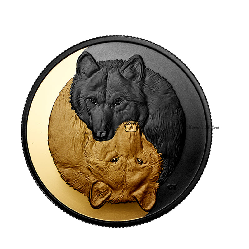 2021 Canada $20 Black and Gold: The Grey Wolf Fine Silver (No Tax)