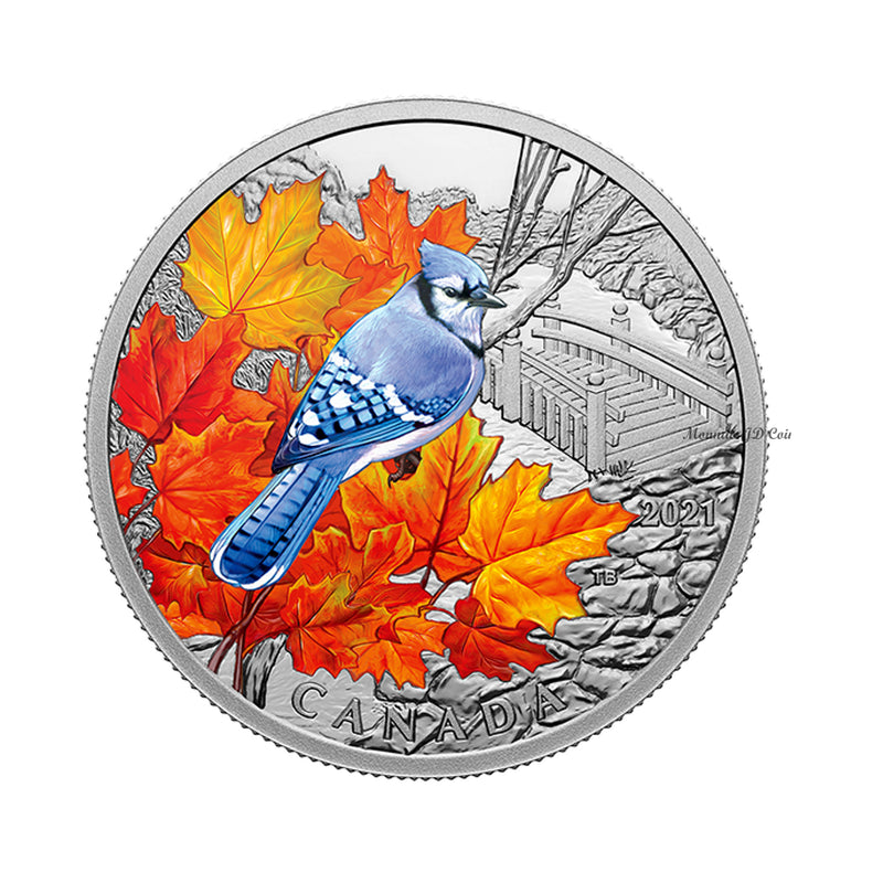 2021 Canada $20 Colourful Birds - Blue Jay Fine Silver (No Tax)